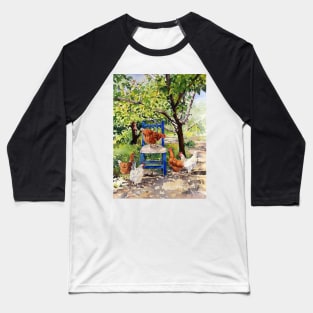 Blue Chair in the Shade Baseball T-Shirt